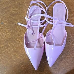 Chic Light Pink Strappy Heels